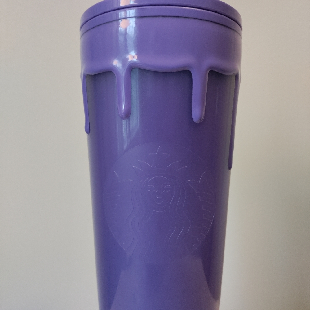 Starbucks Tumbler GLOW-IN-THE-DARK Purple Slime Halloween 2025 Cold Cup & Straw - Picture 5 of 11